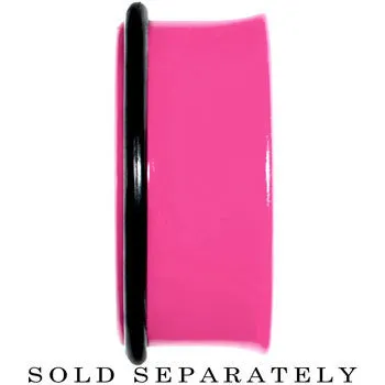 0 Gauge Acrylic Neon Pink Plug