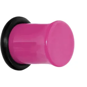 0 Gauge Acrylic Neon Pink Plug