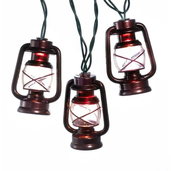 10-Light Brass Lantern Set UL4224