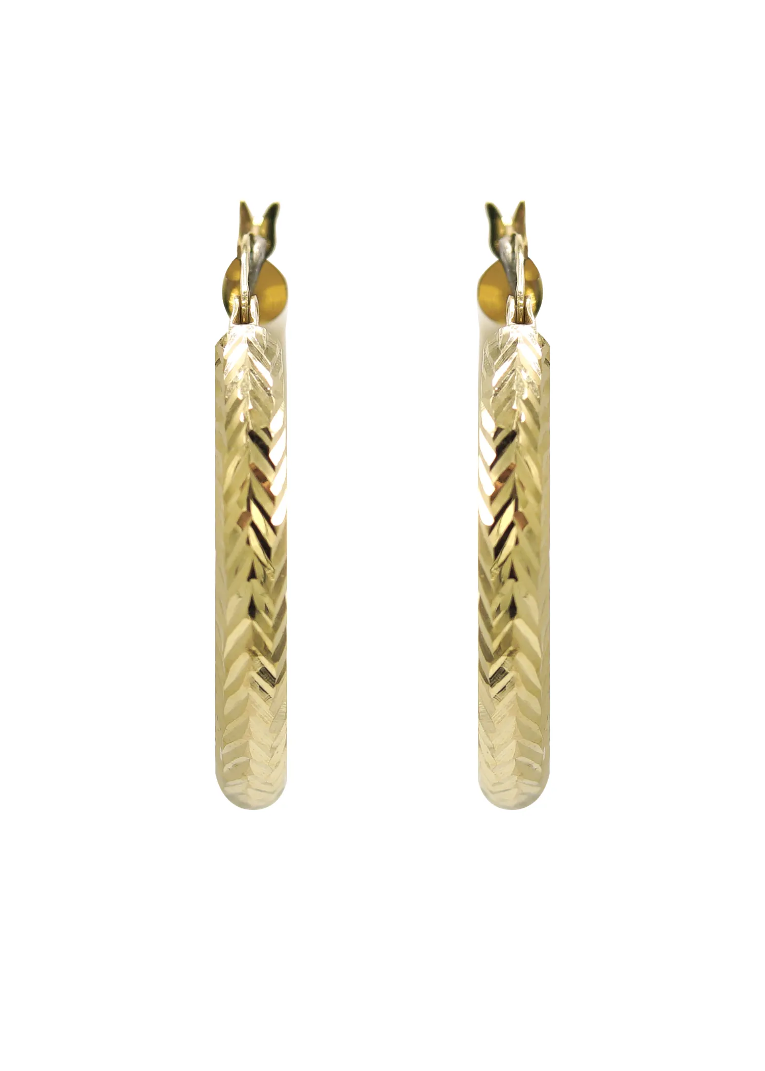 10K Womens Gold Hoop Earrings | Customizable Size