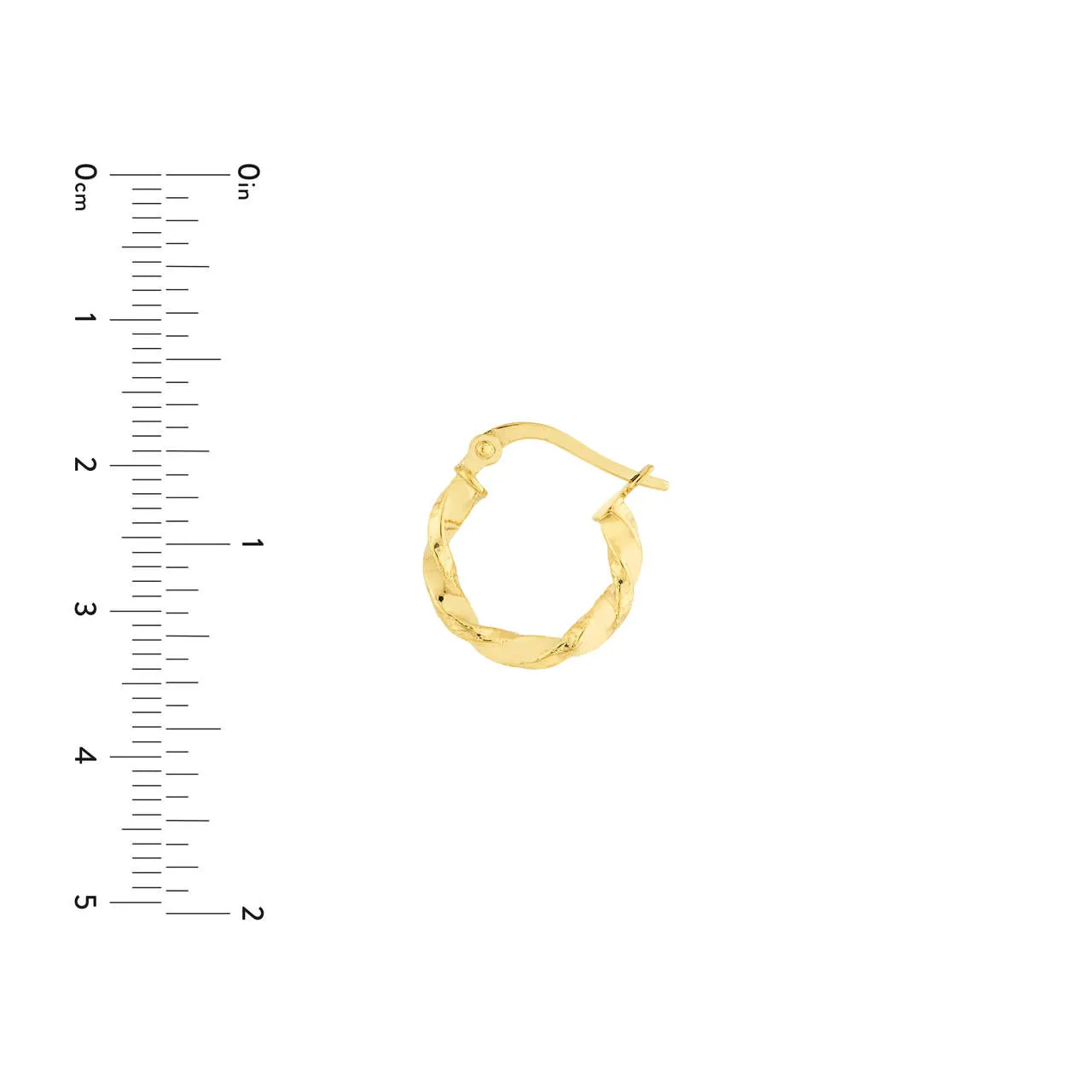 10K Yellow Gold Small Twisted Hoops