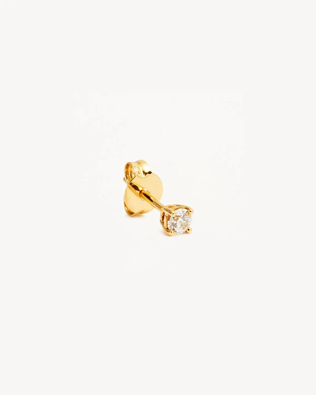 14k Solid Gold Water Drop Diamond Stud Earring