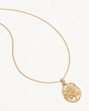 18k Gold Vermeil She is Zodiac Necklace - Cancer