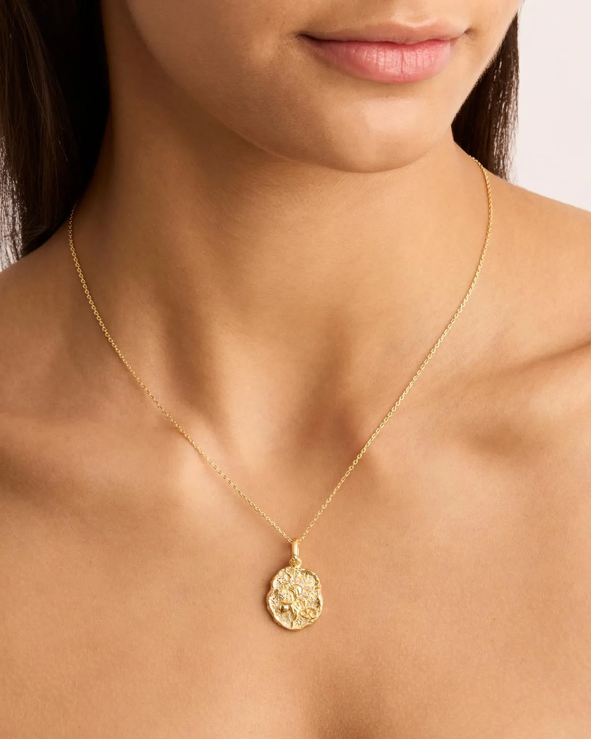 18k Gold Vermeil She is Zodiac Necklace - Cancer