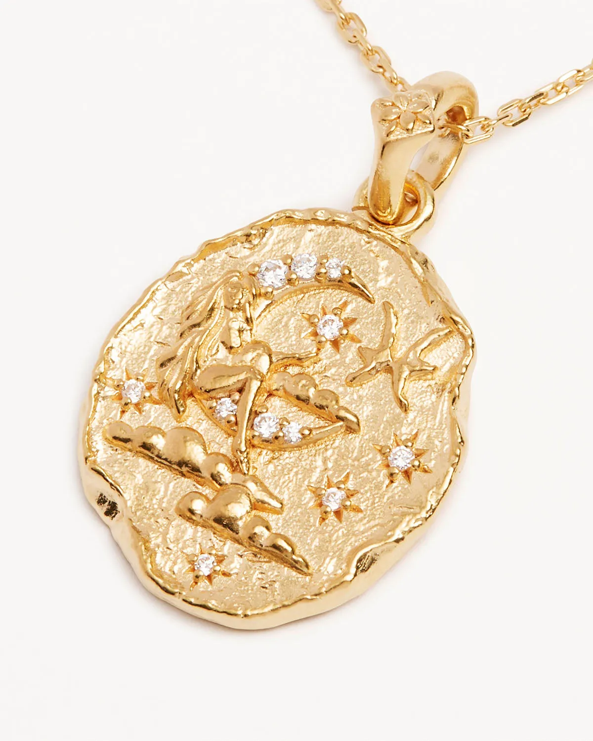 18k Gold Vermeil She is Zodiac Necklace - Pisces
