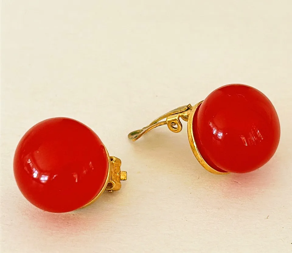 1970s signed designer clip on earrings