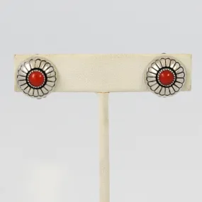 1980s Coral Clip Earrings