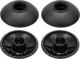 4 Pack Trekking Pole Replacement Accessories - Trekking Pole Baskets, Wear-Resistant, Apply to Mud Ski Outdoor Climbing Sports (0.51 Inch ID, Black)