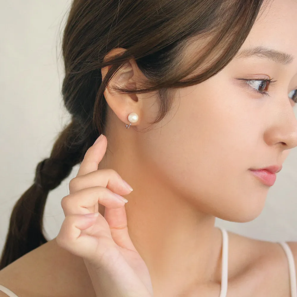 8mm Faux Pearl Invisible Clip On Earrings