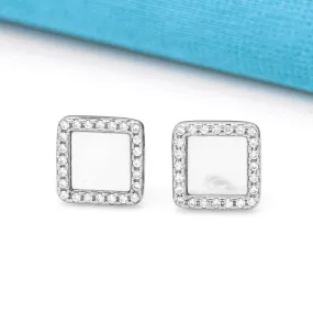 925 Silver Square Stud
