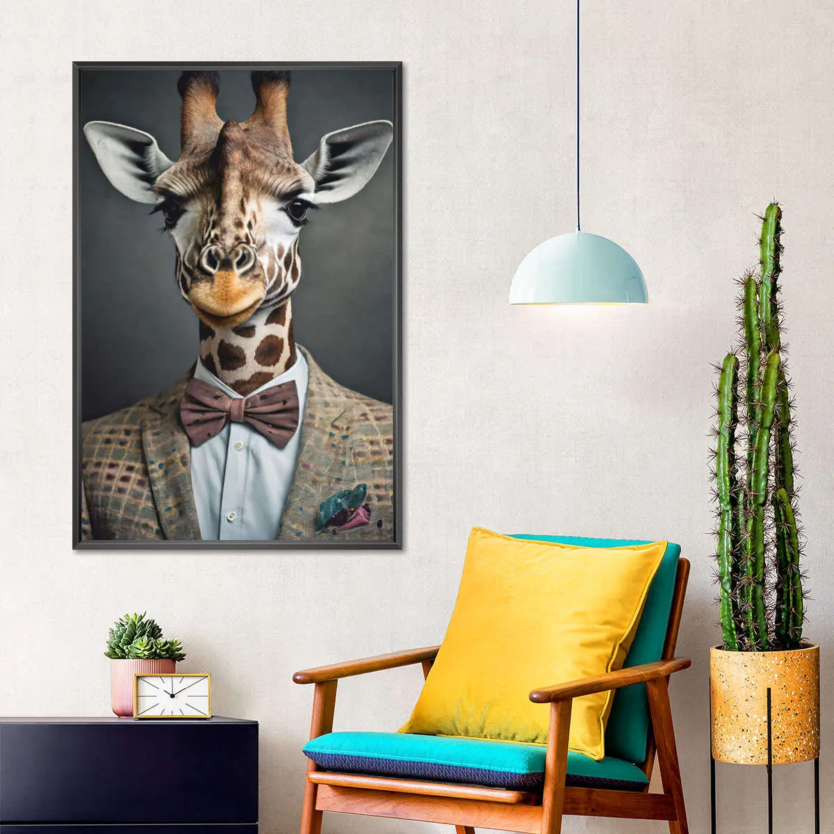 A Giraffe Portrait Wall Art