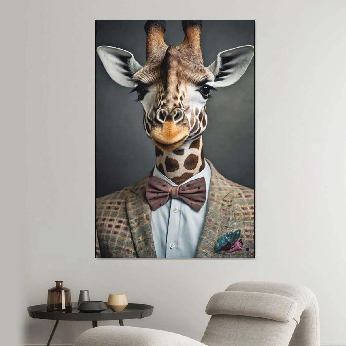 A Giraffe Portrait Wall Art