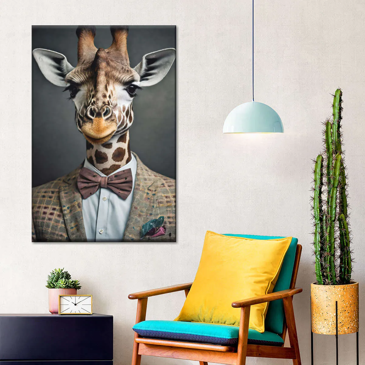 A Giraffe Portrait Wall Art