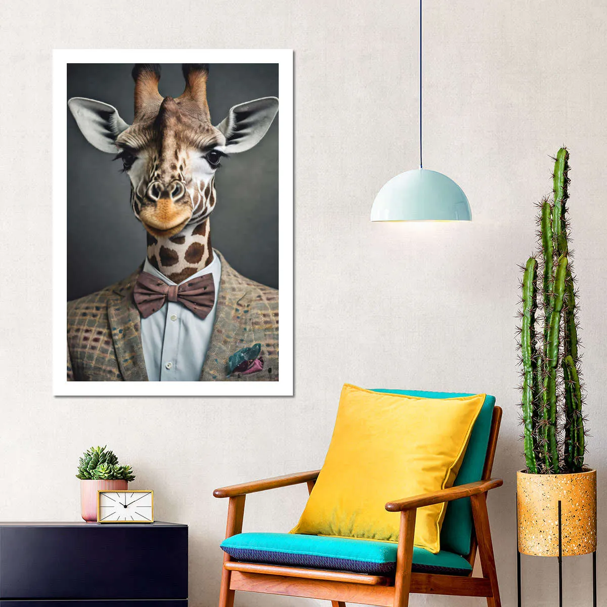 A Giraffe Portrait Wall Art