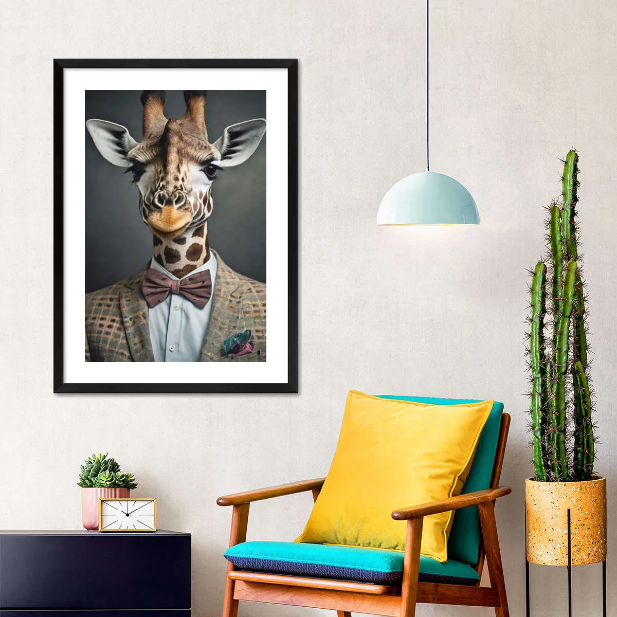 A Giraffe Portrait Wall Art