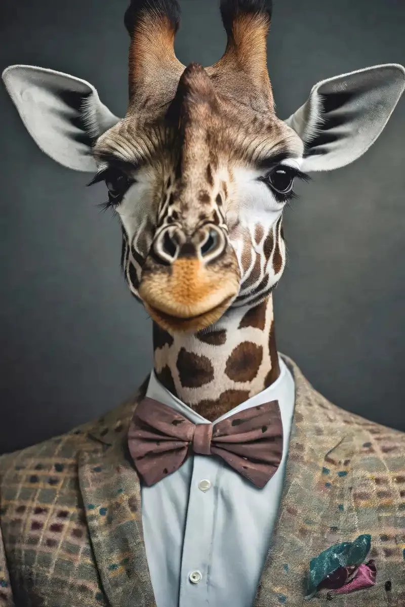 A Giraffe Portrait Wall Art