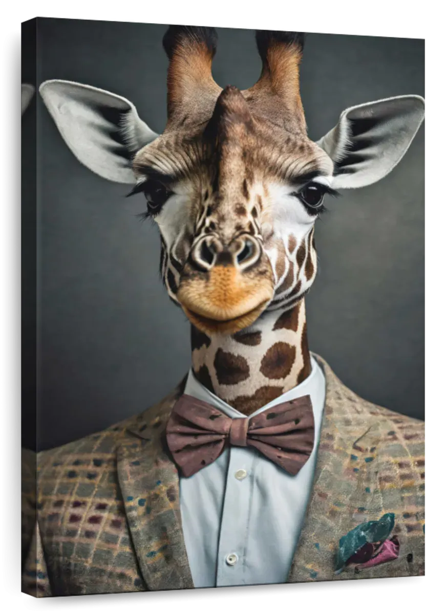 A Giraffe Portrait Wall Art