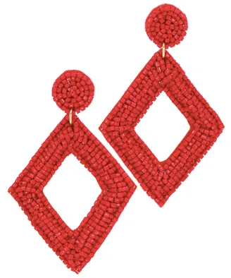 A Girl's Best Friend Beaded Diamond Earrings