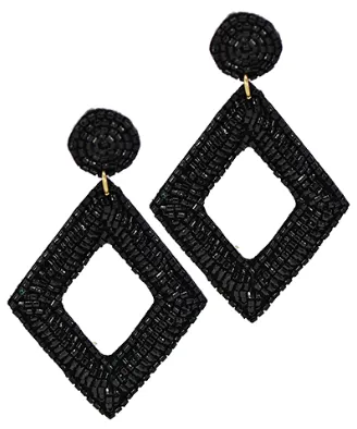 A Girl's Best Friend Beaded Diamond Earrings