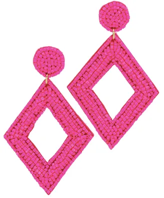 A Girl's Best Friend Beaded Diamond Earrings