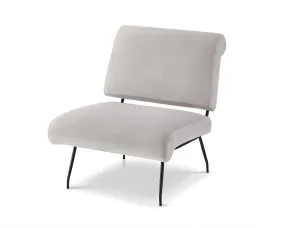 Abacus Occasional Chair - Gainsborough Ash Grey velvet