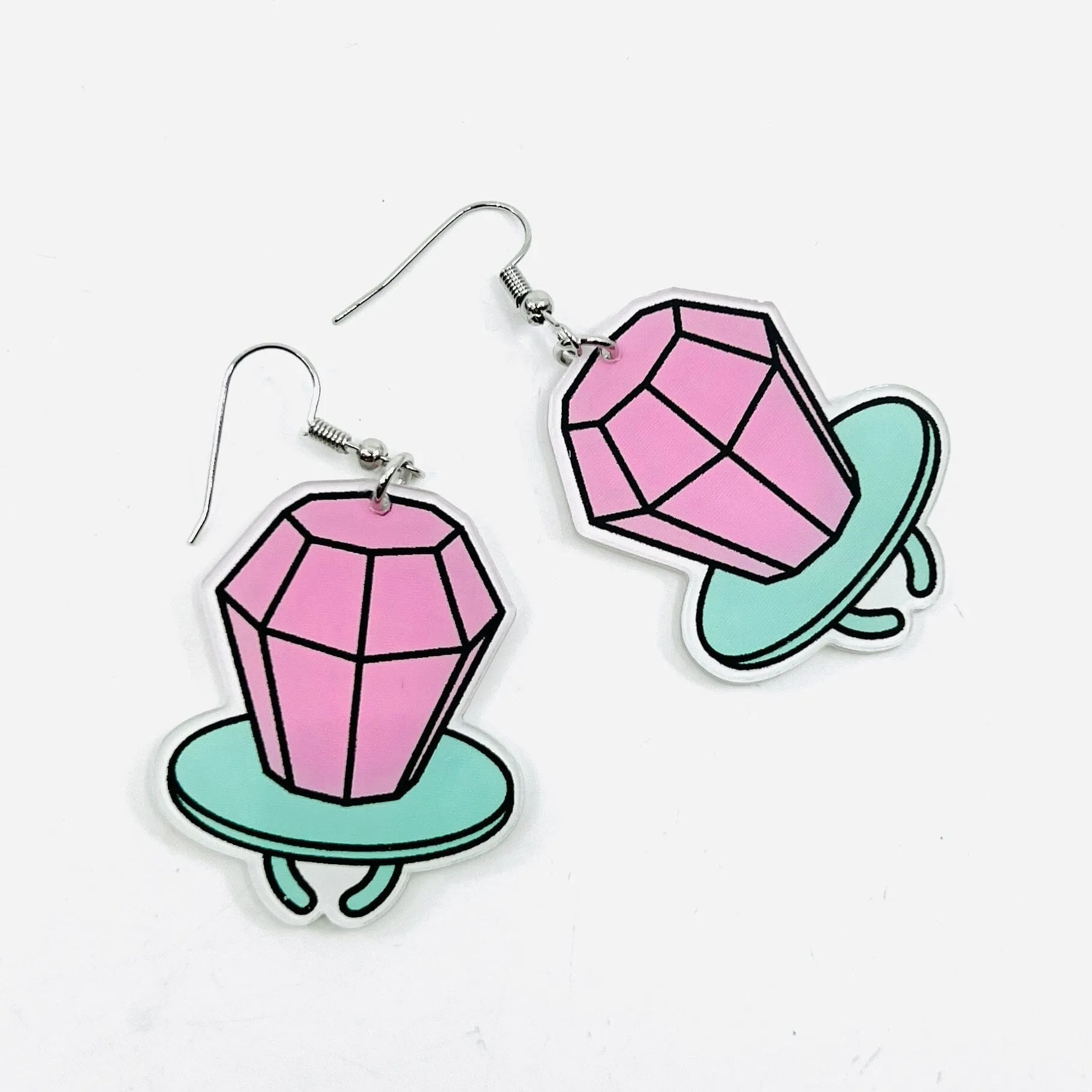 Acrylic Earrings, Ring Pop