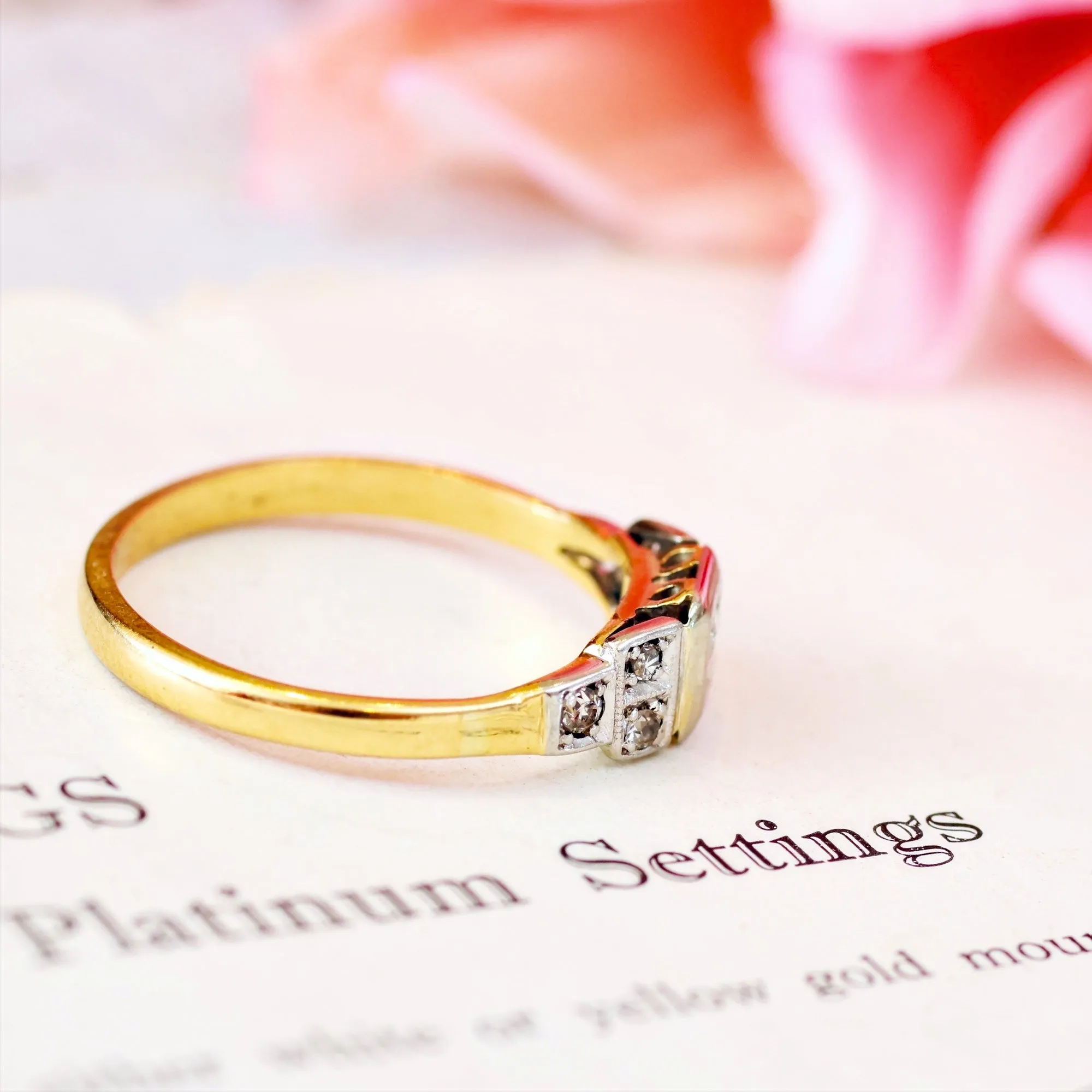 Adorable Vintage Art Deco Diamond Engagement Ring