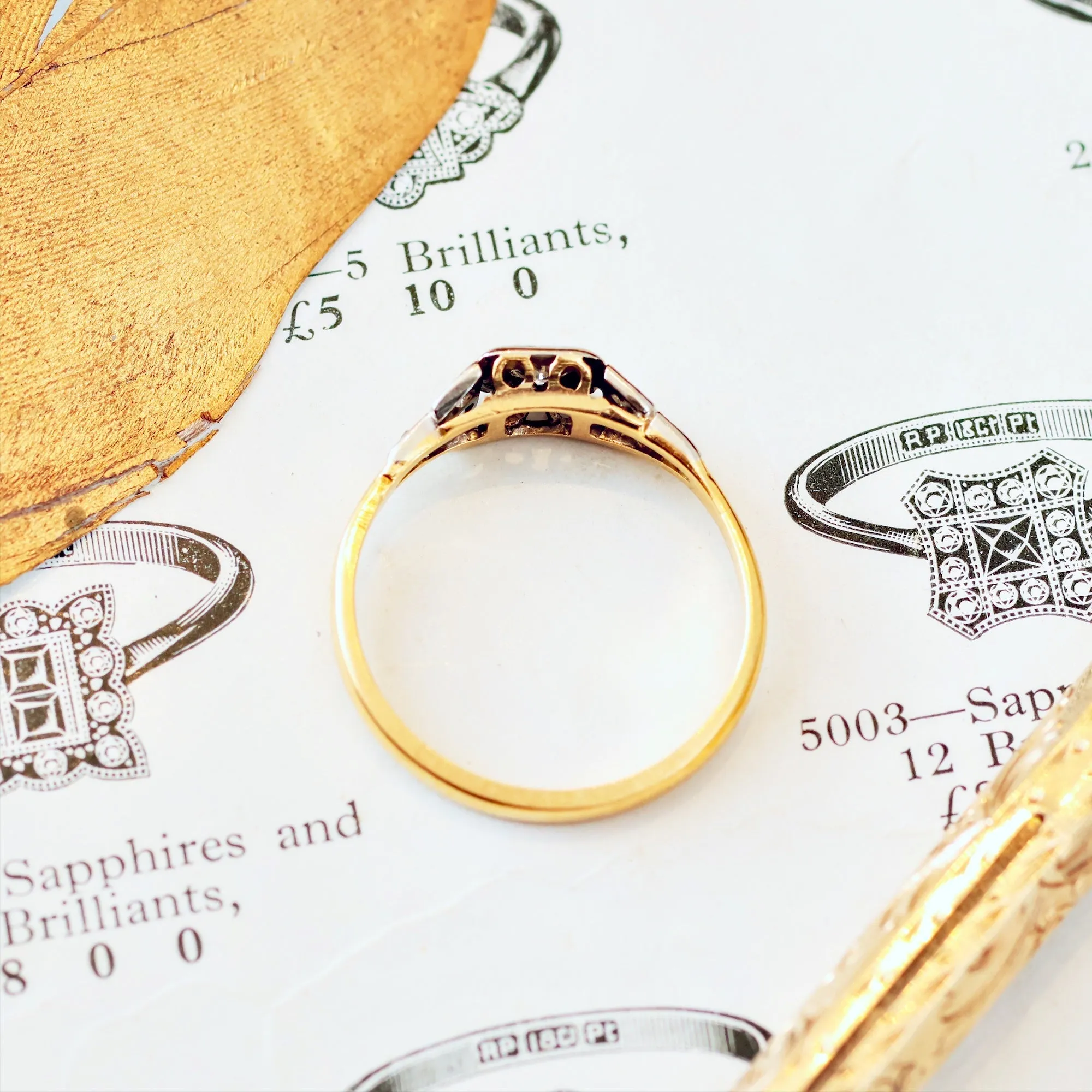 Adorable Vintage Art Deco Diamond Engagement Ring