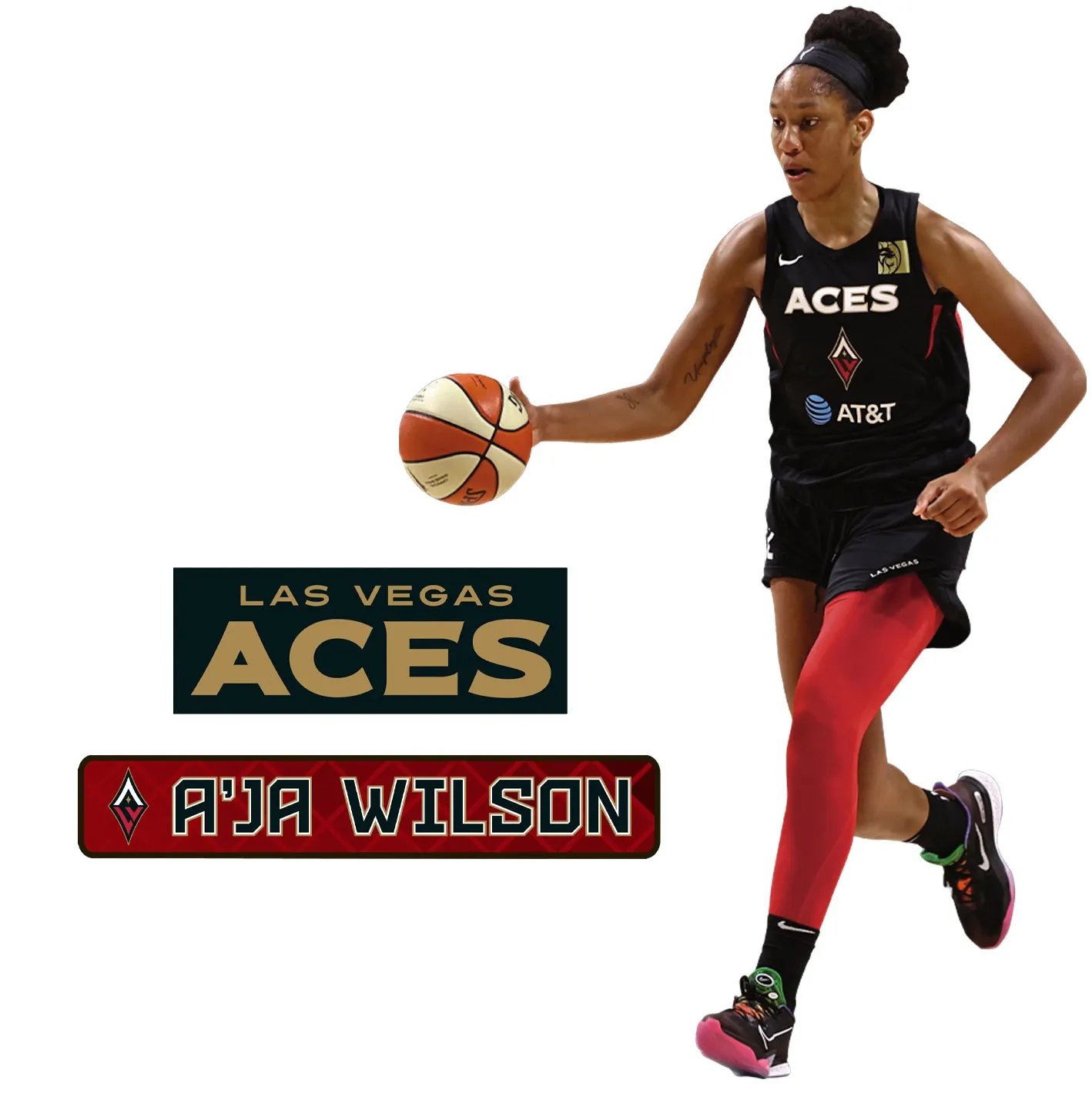 A'Ja Wilson   - Officially Licensed WNBA Removable Wall Decal