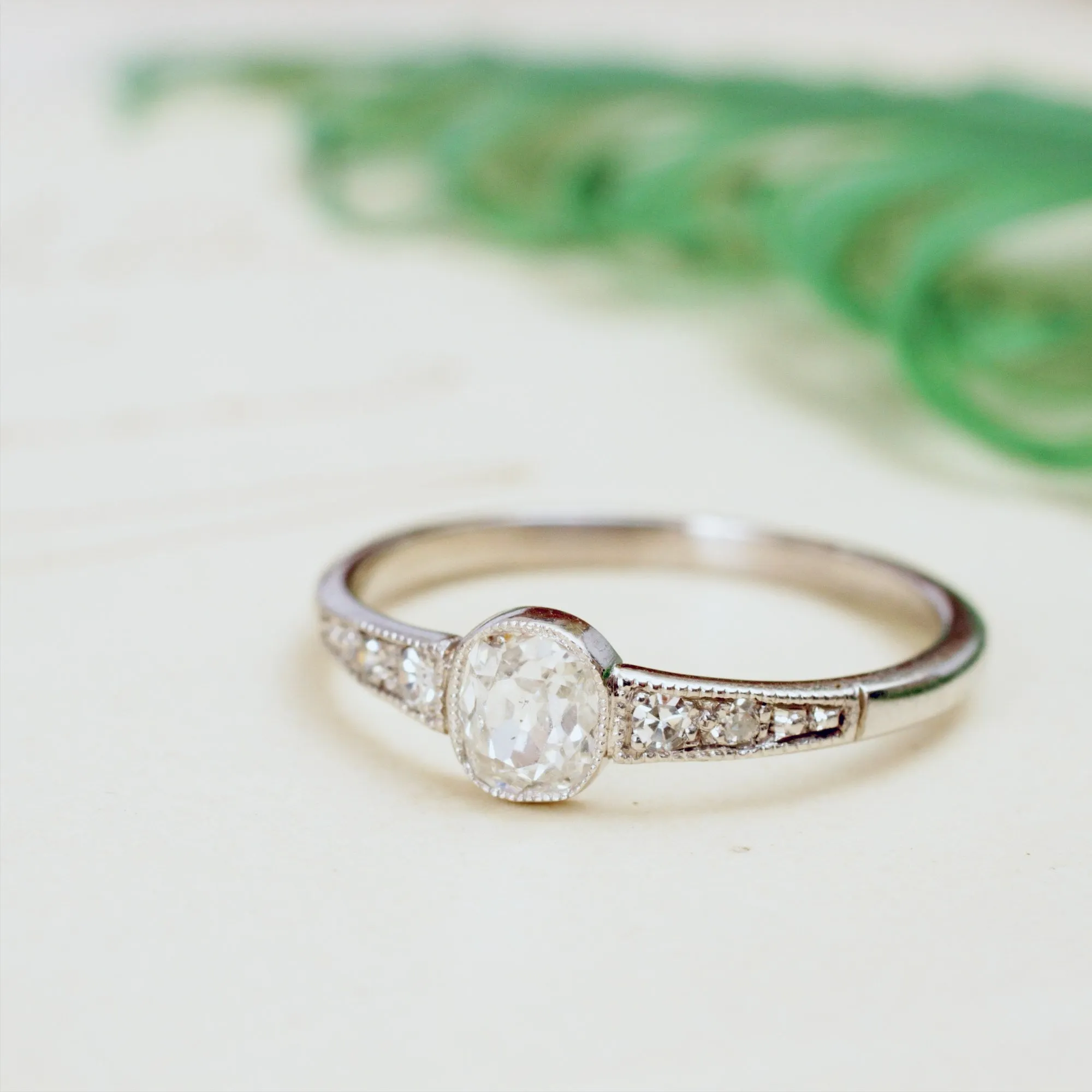 All Original Handmade Vintage Diamond Engagement Ring