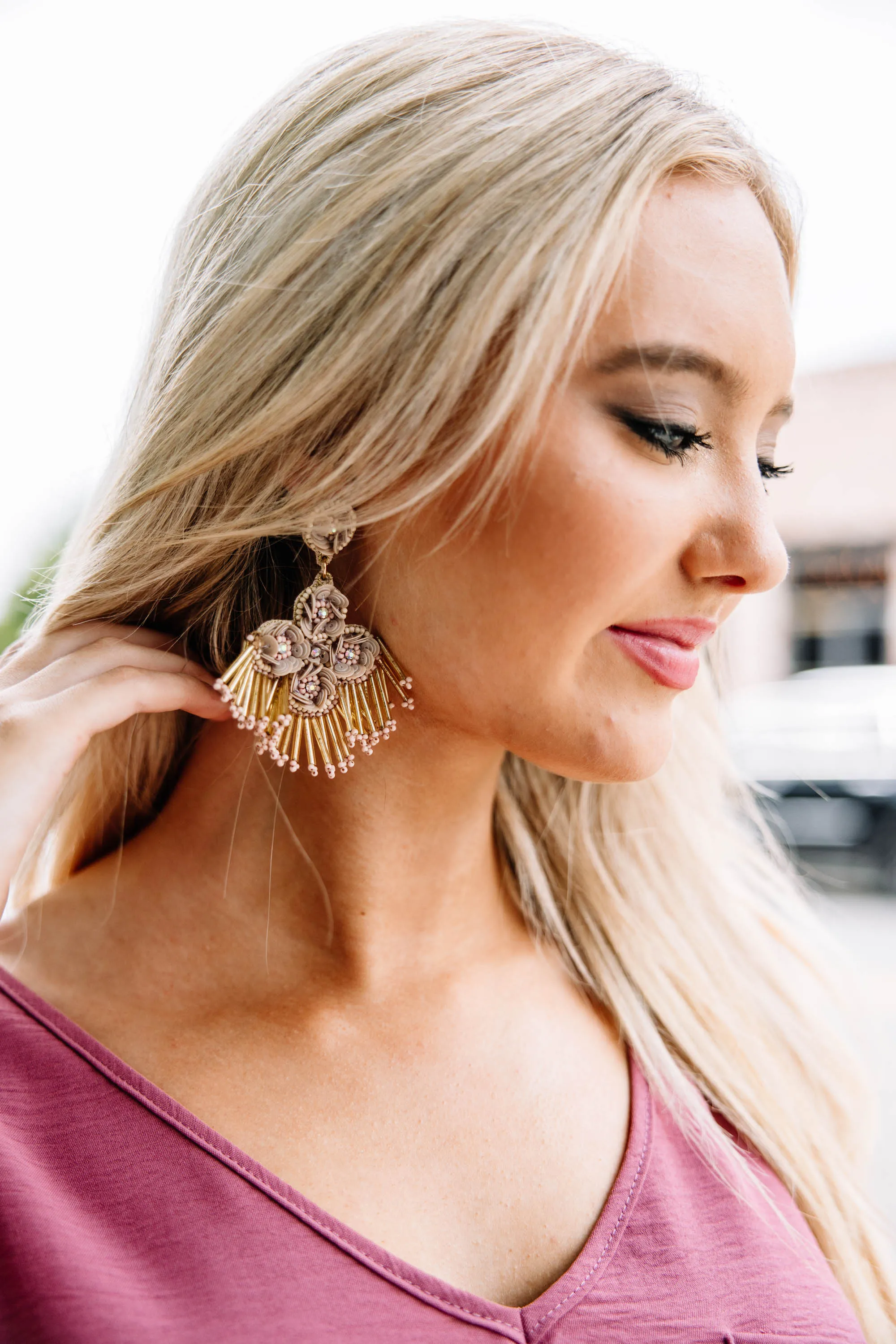 All Your Love Nude Earrings