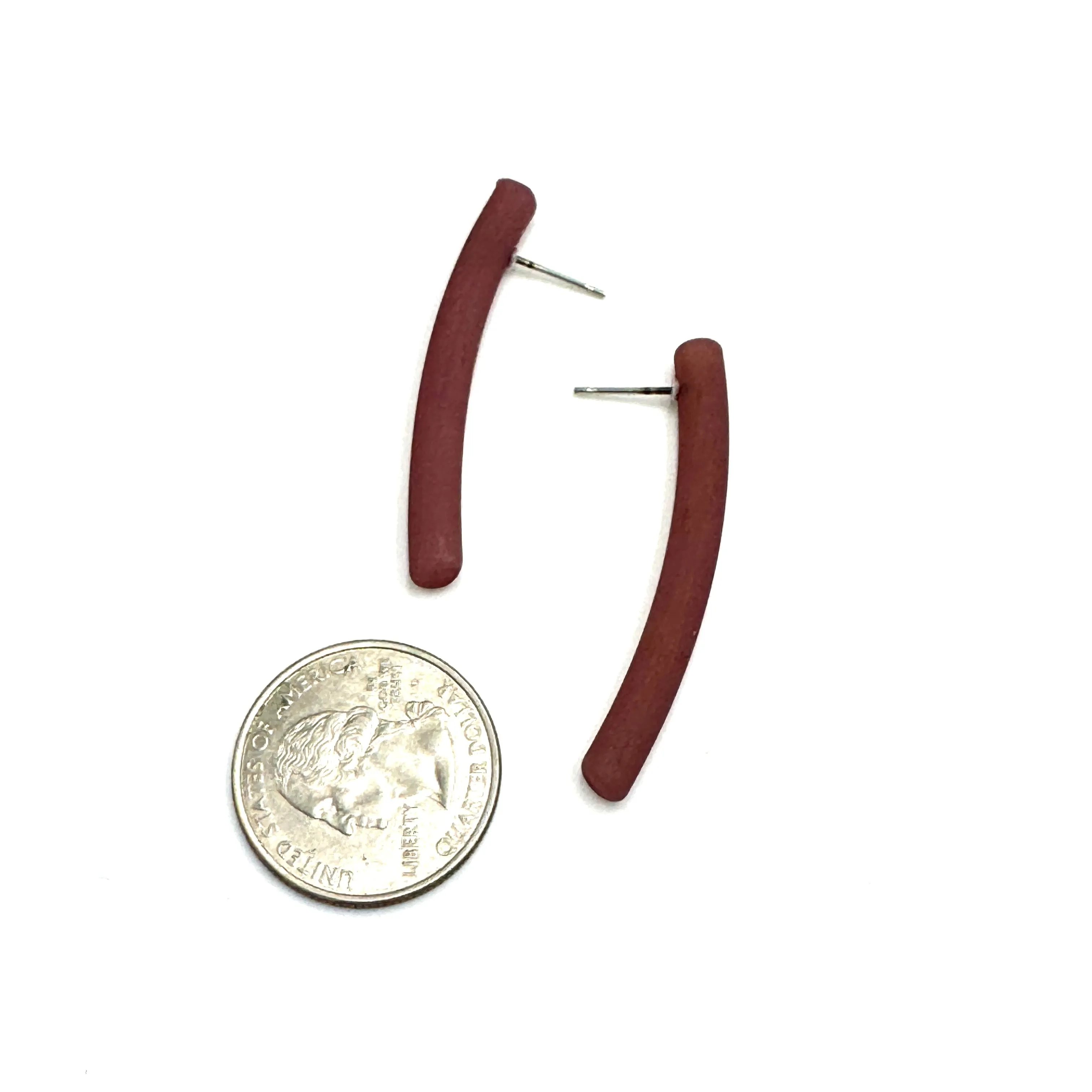 Amethyst Mauve Stick Studs *