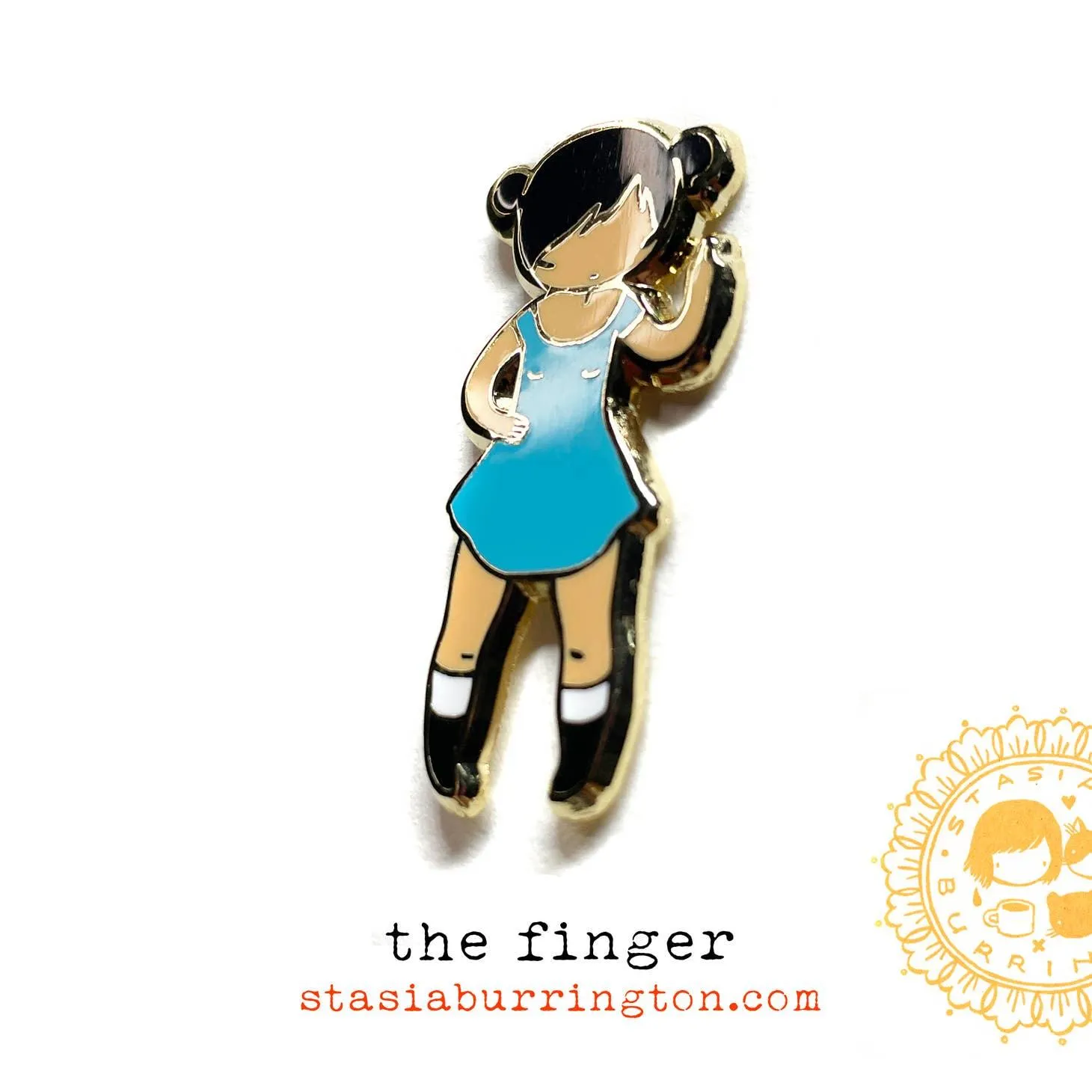 Angry Girl  "The Finger" | Hard Enamel Pin