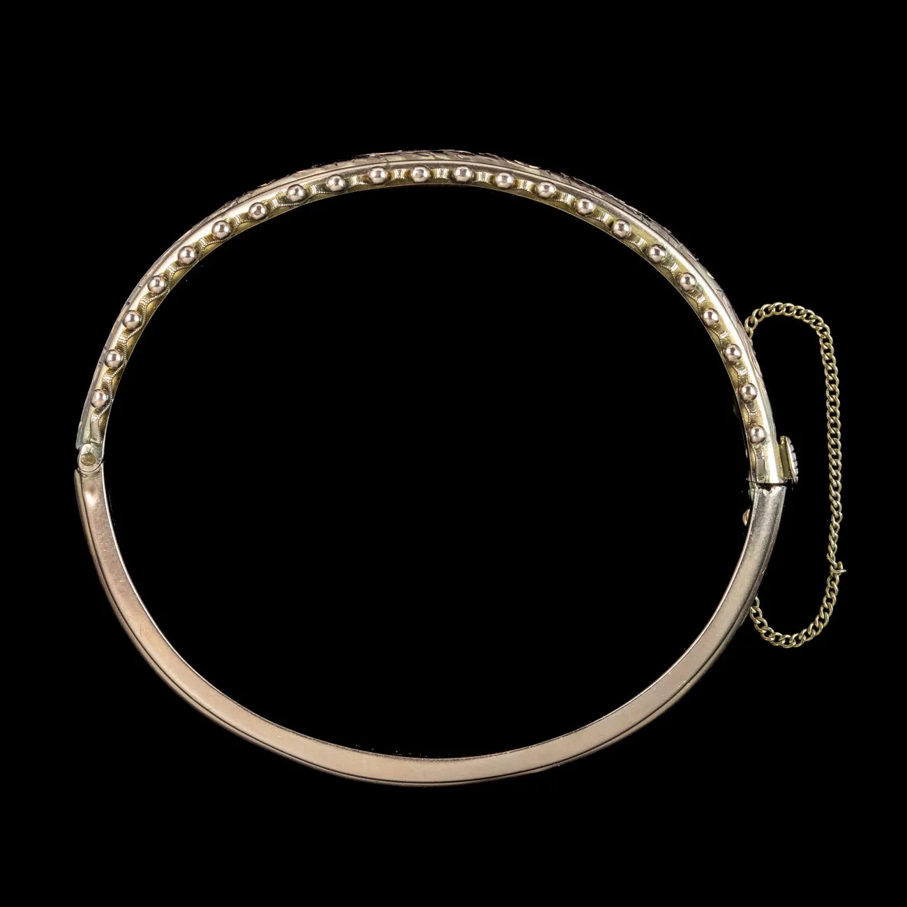 Antique Edwardian Bangle 9ct Gold Dated 1914