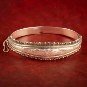 Antique Edwardian Bangle 9ct Gold Dated 1914