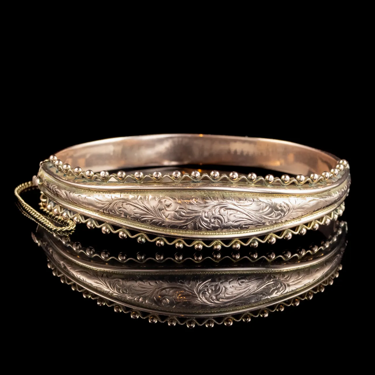 Antique Edwardian Bangle 9ct Gold Dated 1914