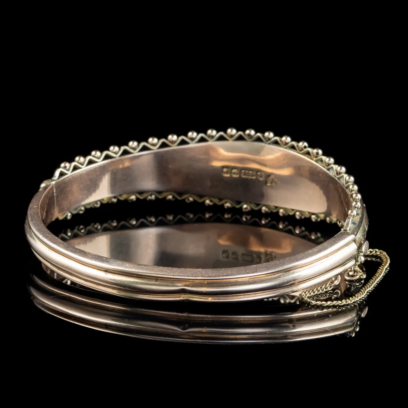 Antique Edwardian Bangle 9ct Gold Dated 1914