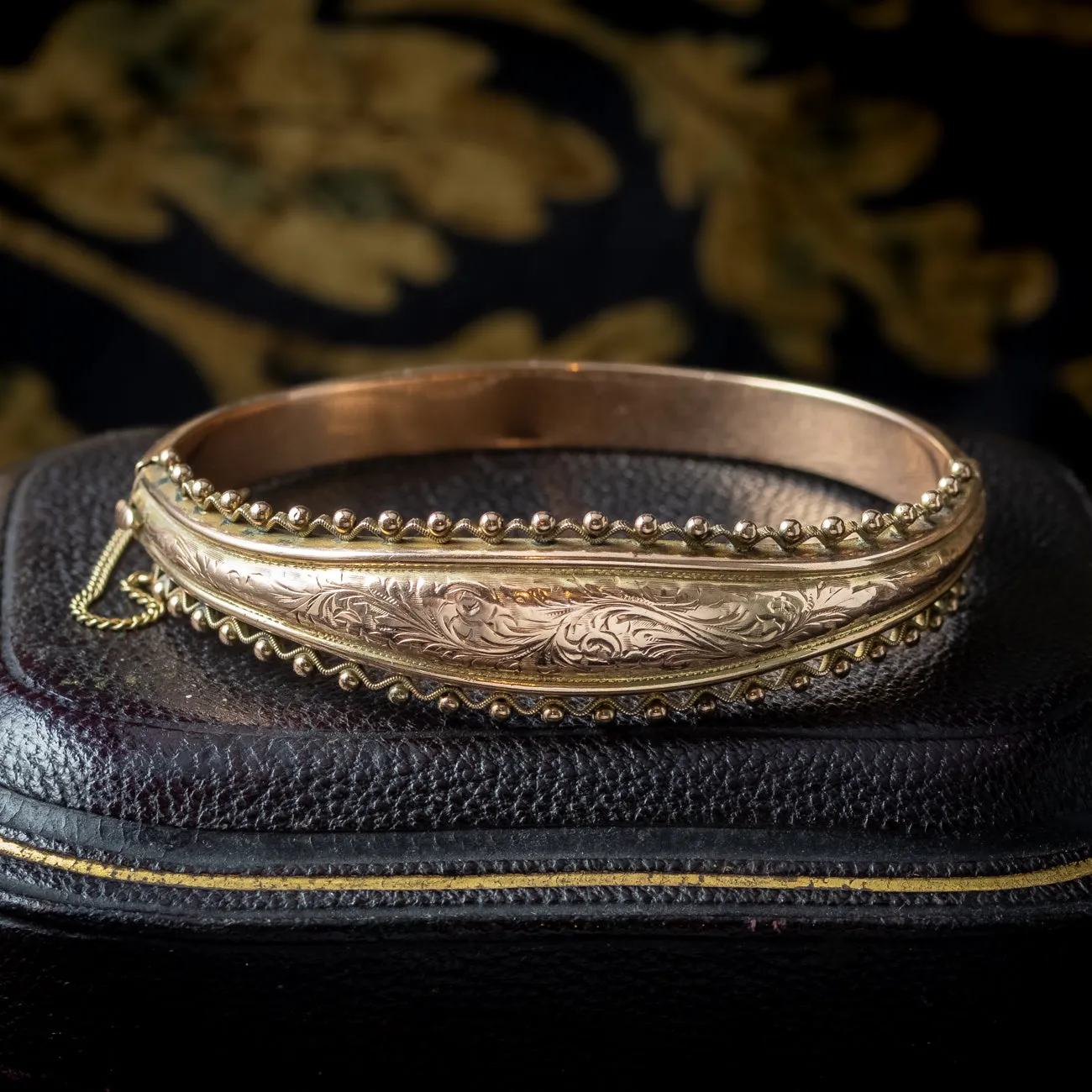 Antique Edwardian Bangle 9ct Gold Dated 1914