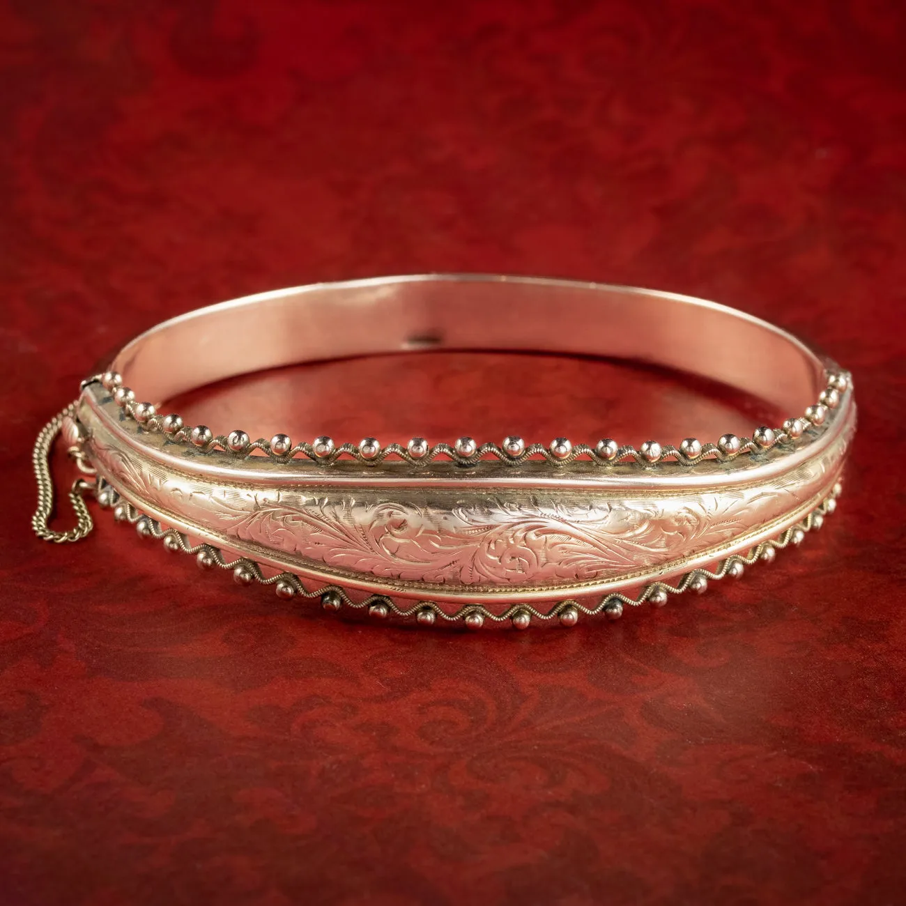 Antique Edwardian Bangle 9ct Gold Dated 1914