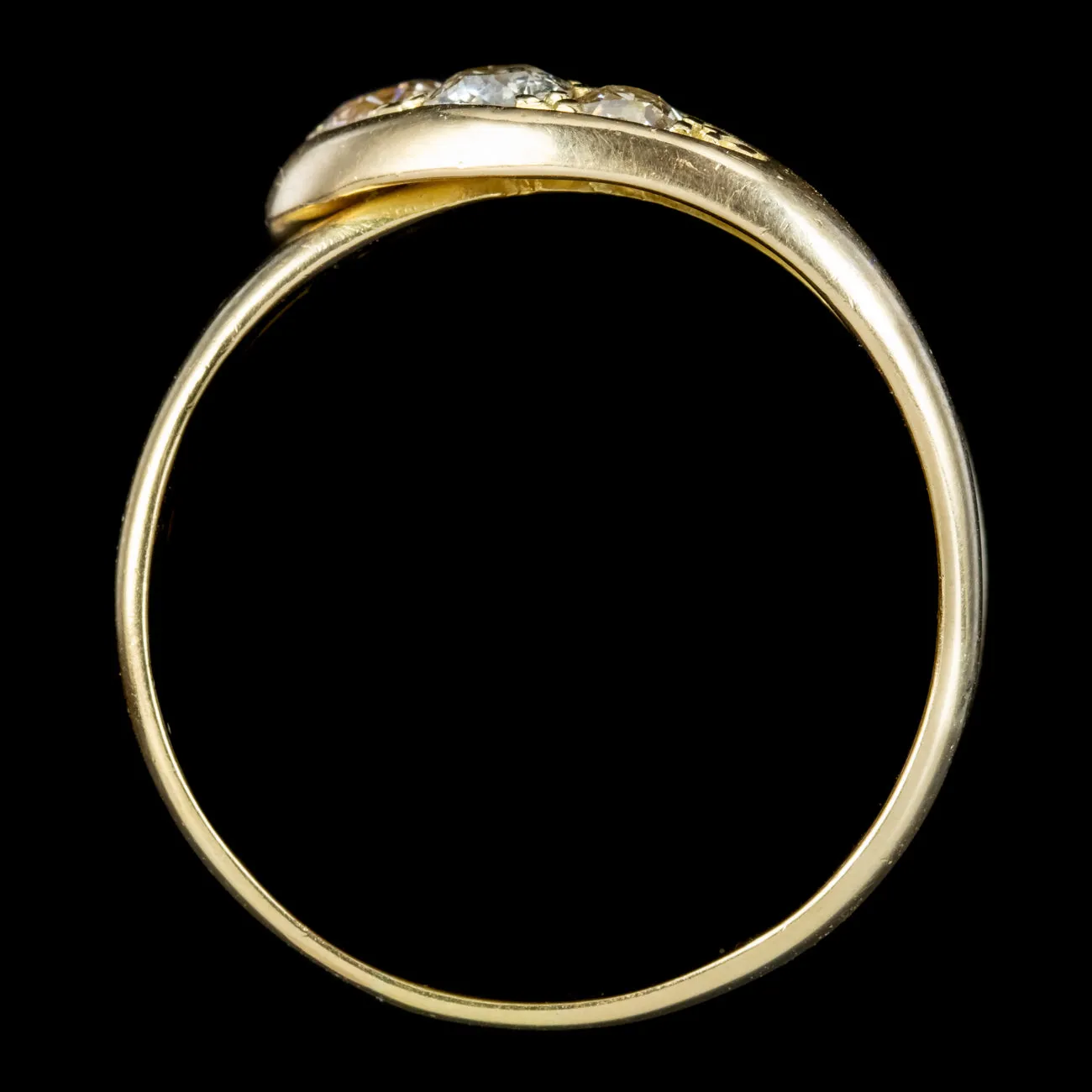 Antique Edwardian Diamond Snake Ring Dated 1914