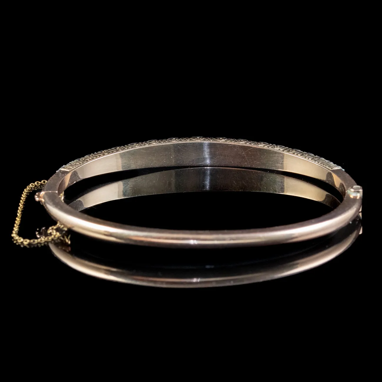 Antique Edwardian Paste Bangle Silver 18ct Gold