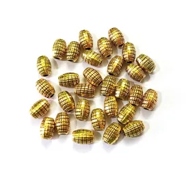 Antique Golden German Silver Spacer Beads