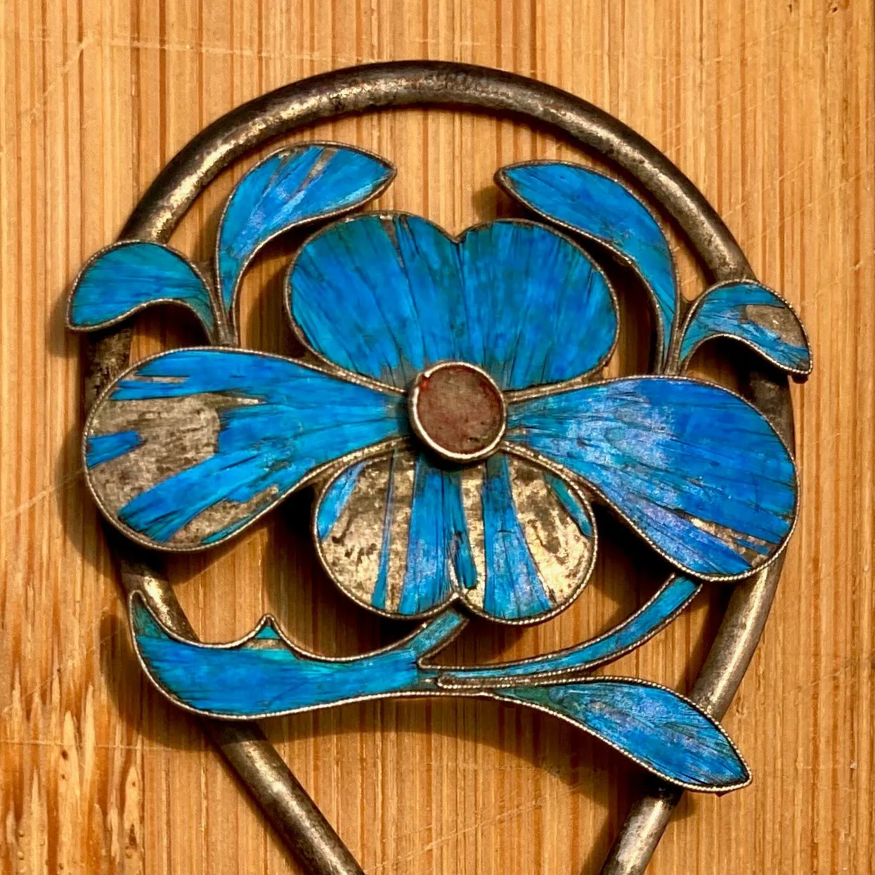 Antique Qing Dynasty 4 3/4" Tian-Tsui Hair Pin - 200621-M