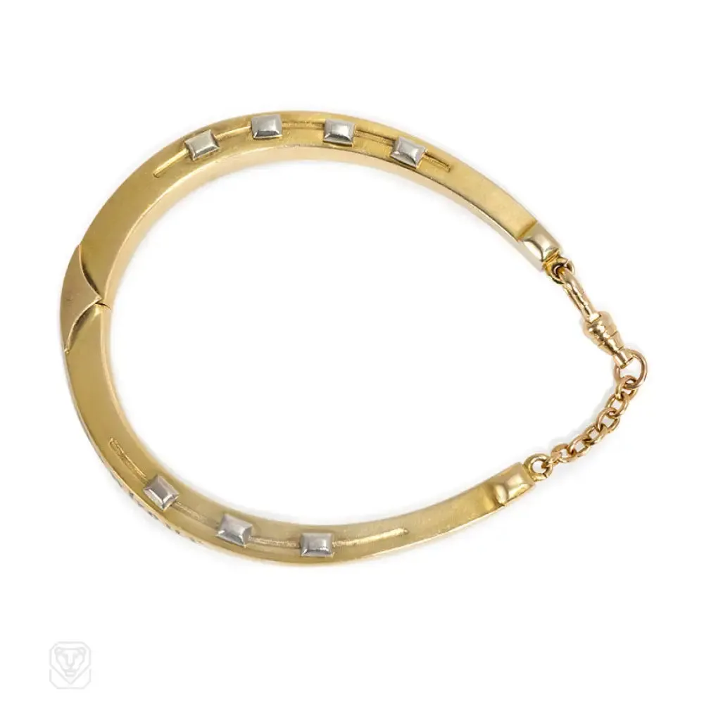 Antique "porte bonheur" horseshoe bracelet