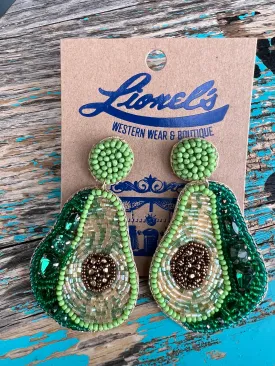 Avocado Beaded Earrings