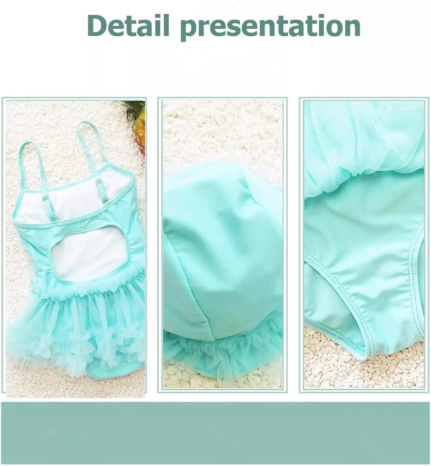 Baby Girls Princess Lace Layer Tankini Swimsuit Tutu Dress One-Pieces Swimwear Bikini Sets