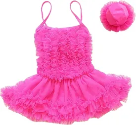 Baby Girls Princess Lace Layer Tankini Swimsuit Tutu Dress One-Pieces Swimwear Bikini Sets