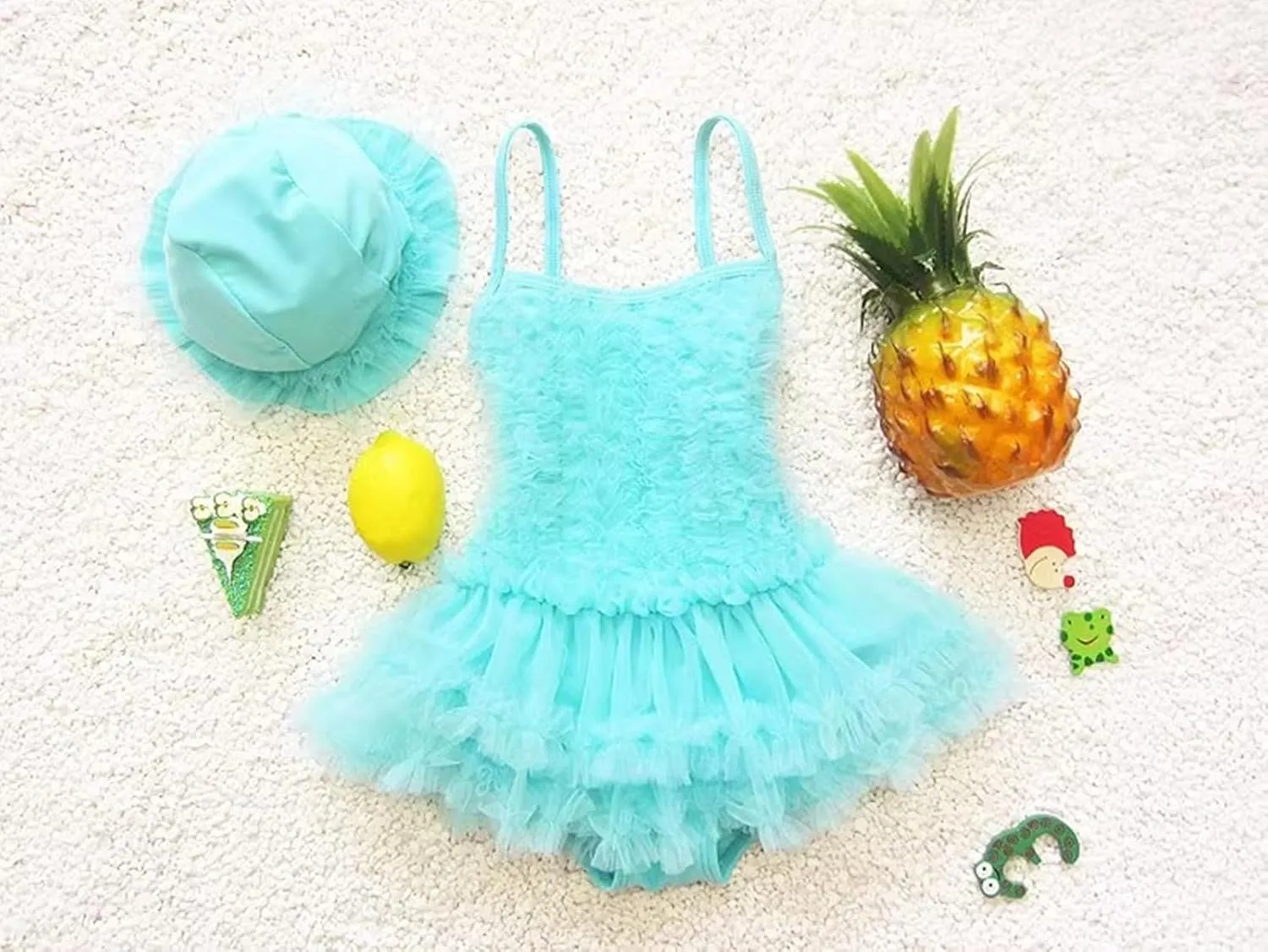 Baby Girls Princess Lace Layer Tankini Swimsuit Tutu Dress One-Pieces Swimwear Bikini Sets