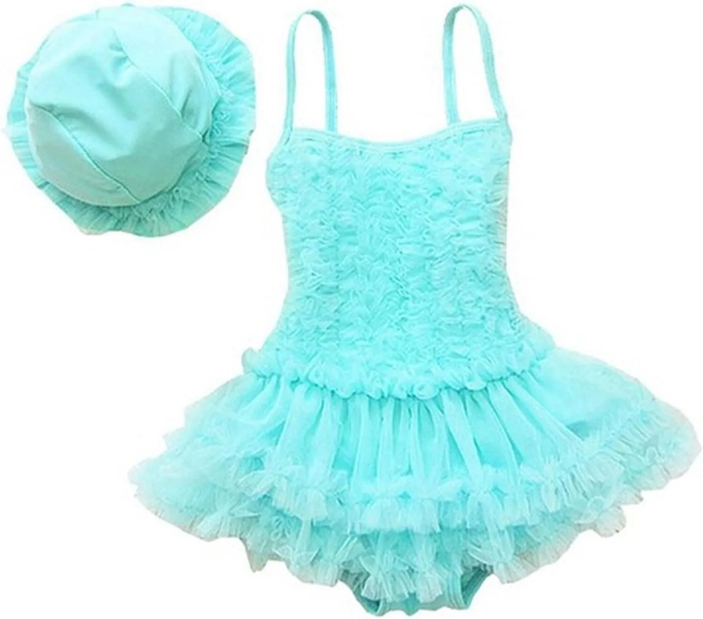Baby Girls Princess Lace Layer Tankini Swimsuit Tutu Dress One-Pieces Swimwear Bikini Sets