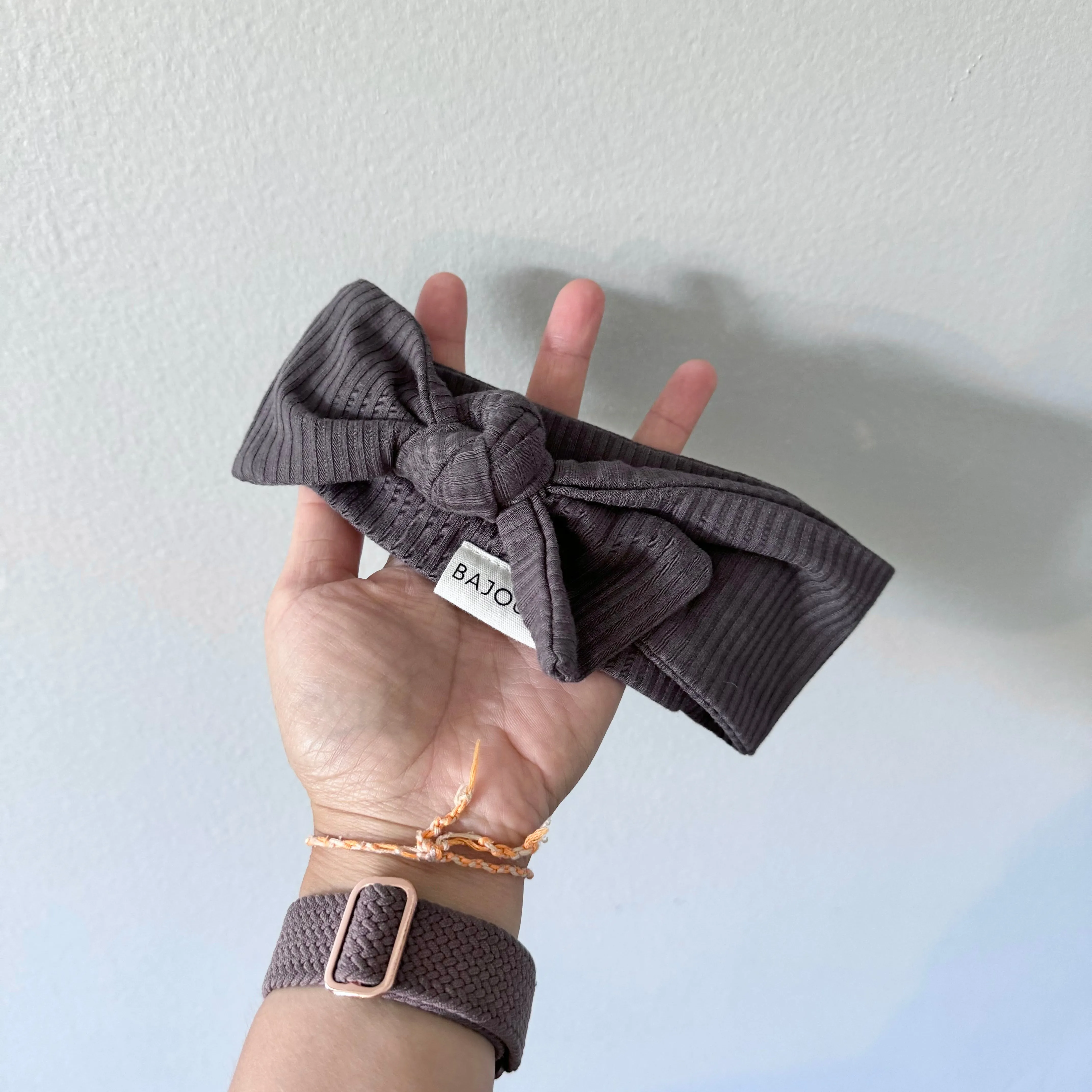 Bajoue / Grey adjustable head band / 0-6Y